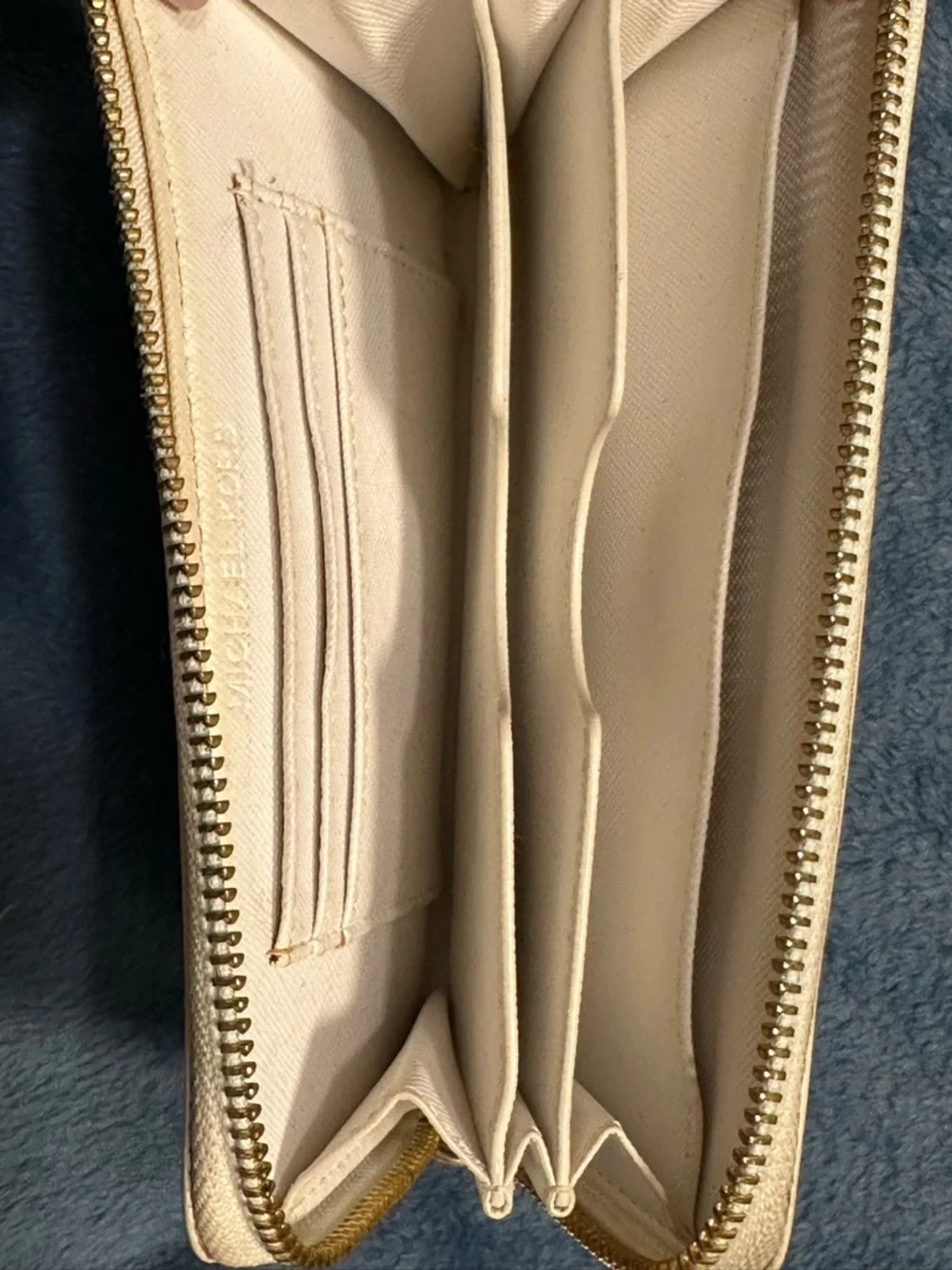 Michael Kors Cream Saffiano Leather Satchel with Gold Hardware - Picture 13 of 13